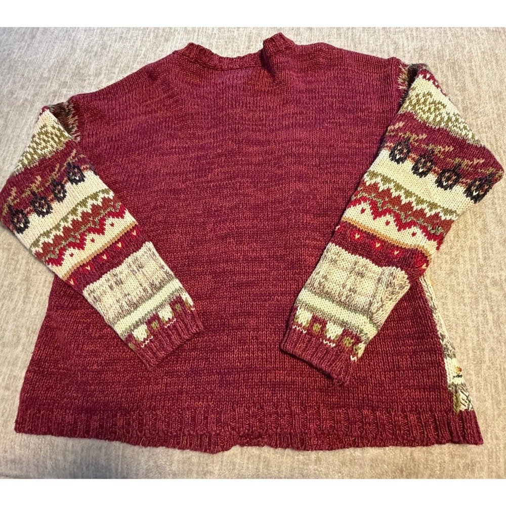 Vintage Heirloom Collectibles Woodland Cottagecore Cardigan Sweater XL 1999 - Picture 6 of 6